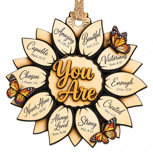 Religious Sunflower Christmas Ornament 2026
