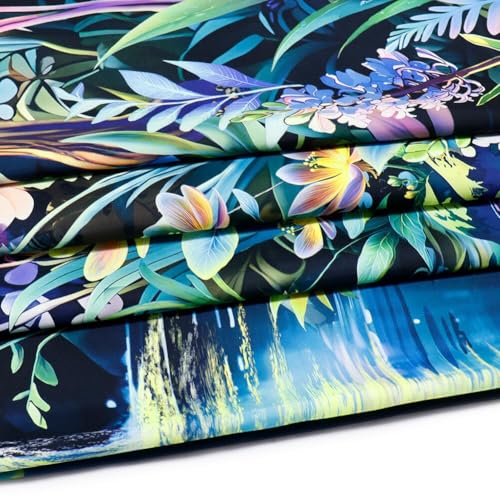 Blacklight Fantasy Forest Tree Tapestry UV Reactive Floral Plant Tapestries Trippy Moon Butterfly Wall Art Decor Nature Landscape Wall Hanging for Bedroom
