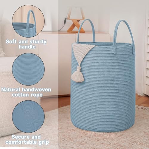 60L Cotton Rope Laundry Basket Hamper
