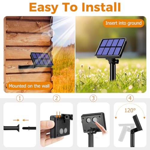 Orange Purple Solar Halloween String Lights Outdoor 2 Pack (2 Count)