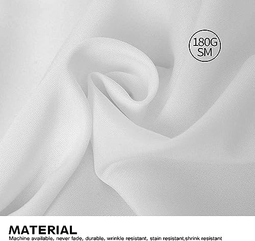 10 Pack 90x156 Inch White Tablecloth for 8 Foot Rectangle Tables (10 Count)