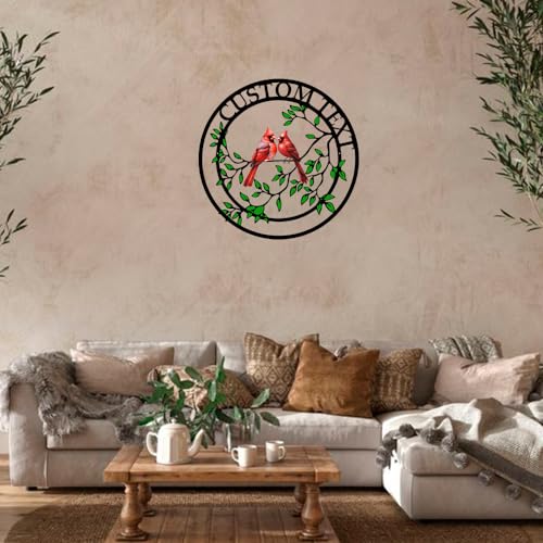 Personalized Name Garden Cardinal Metal Signs