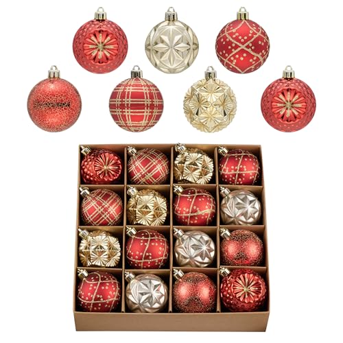 16ct Christmas Tree Decorations Ball Ornaments 2 Inches (16 Count)