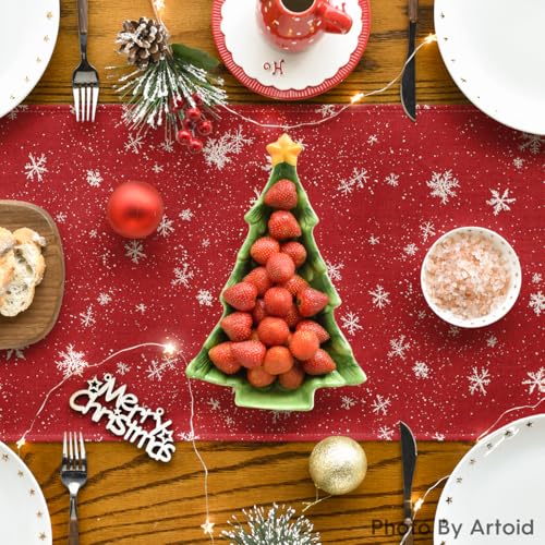 Snowman Christmas Table Runner Home Party Decor 13x120 Inch