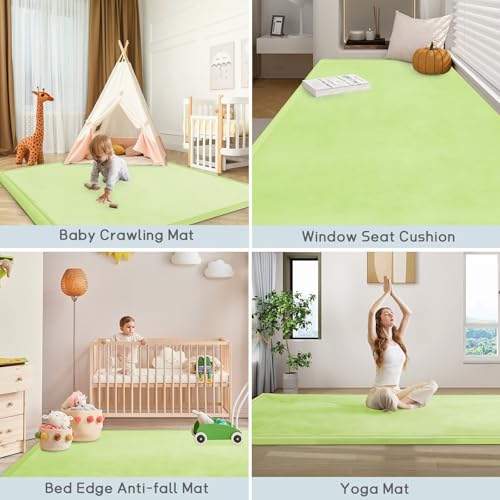 Baby Play Mat for Floor Nursery Muscle Area Rug Playroom Rug 59"x59" Elastic Foam 1.3" Thick Crawling Mat for Babies