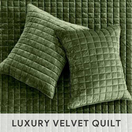 Channel Box Stitch Velvet Quilt Set