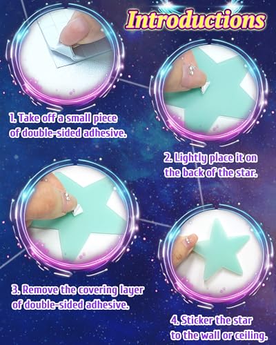 201 Pcs Glow in The Dark Stars Stickers for Ceiling (201 Count)