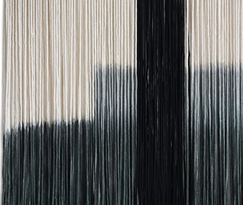 Macrame Wall Hanging Grey Dip Dye Large Boho Fiber Wall Art Decor 57"W*35"L