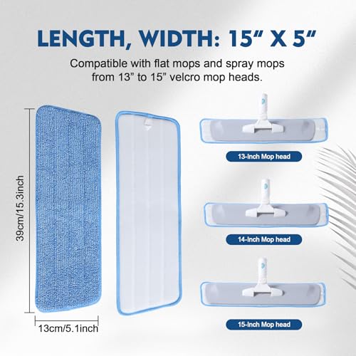 3 Pack Microfiber Mop Pads