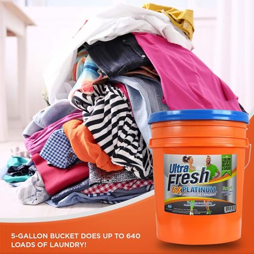 5 Gallon Liquid Laundry Detergent Washing Soap for All Machine Types (640 Fl Oz)