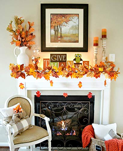2 Pack Fall Garland Maple Leaf
