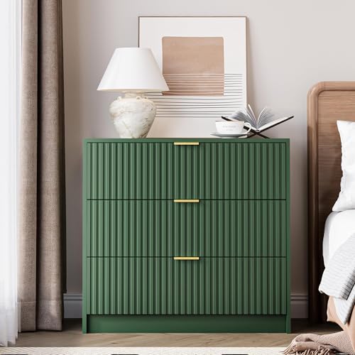 Green Fluted Dresser for Bedroom