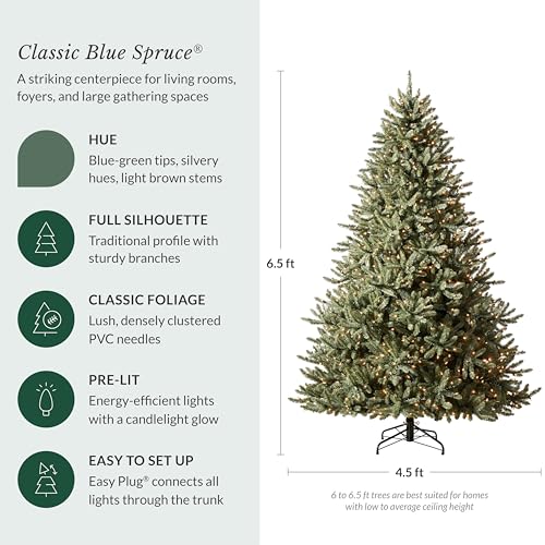 6.5ft Pre Lit Classic Blue Spruce