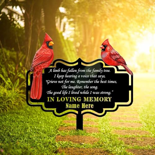 Personalized 12in Cemetery Memorial Metal Stakes