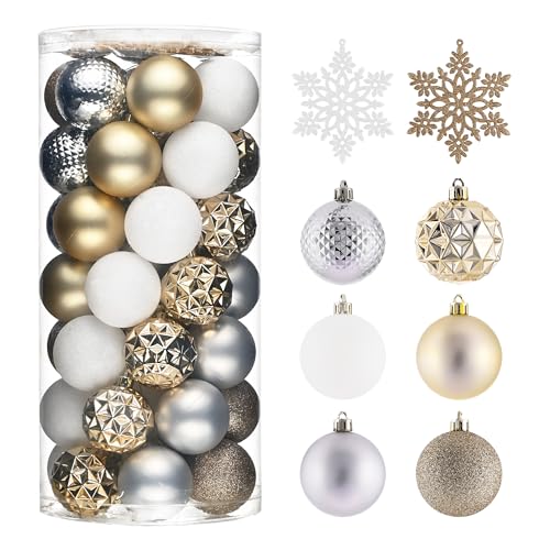 50ct Christmas Tree Decorations Ball Ornaments 2.36 Inches (50 Count)