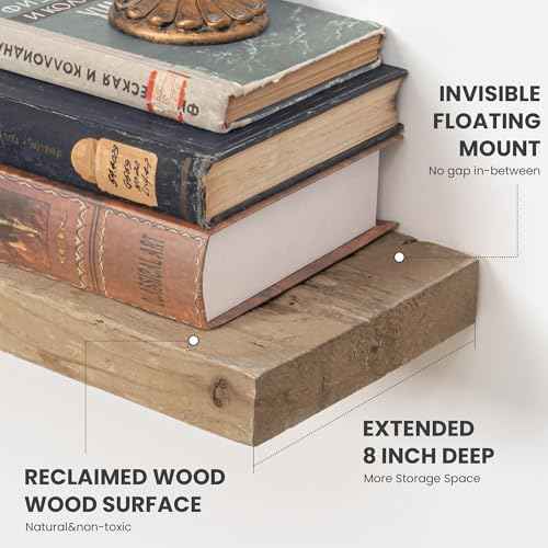 60 Inch Long Wood Floating Shelf