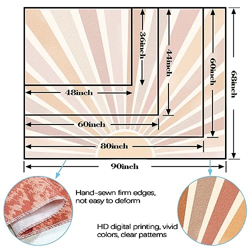Retro Burning Sun Tapestry Wall Hanging