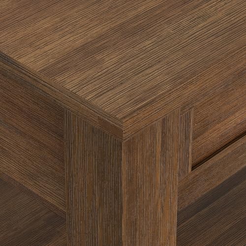Monroe 22" Wide Solid Wood Rectangular End Table in Brown