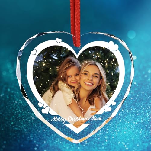 Personalized Crystal Christmas Ornaments with Photo