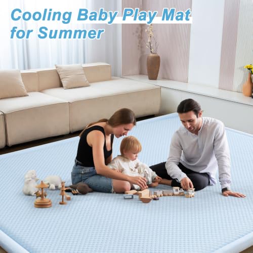 Baby Play Mat for Floor Nursery Rug Muscle Area Playroom Rug Elastic Foam 50x50 Playpenmat Elastic Foam 1.3" Thick Crawling Mat for Babies