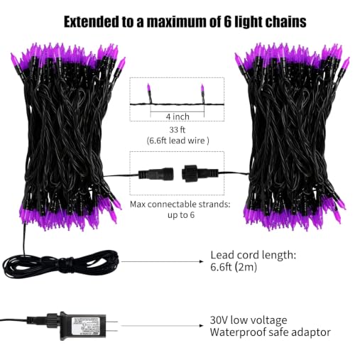2 Pack Purple Halloween Lights
