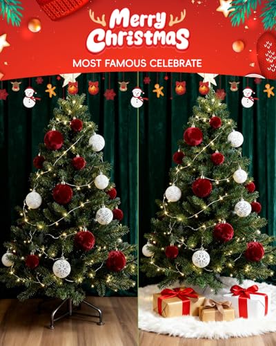 48 Inches Faux Fur Christmas Tree Skirt