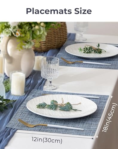 Deep Navy Woven Placemats Set of 8 (3 Count)