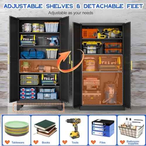75.2" Tall Metal Storage Cabinet