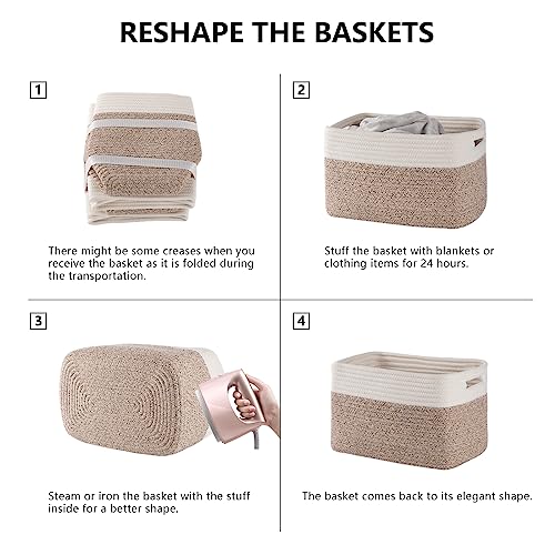 4 Pack Storage Baskets for Organizing (4 Count)