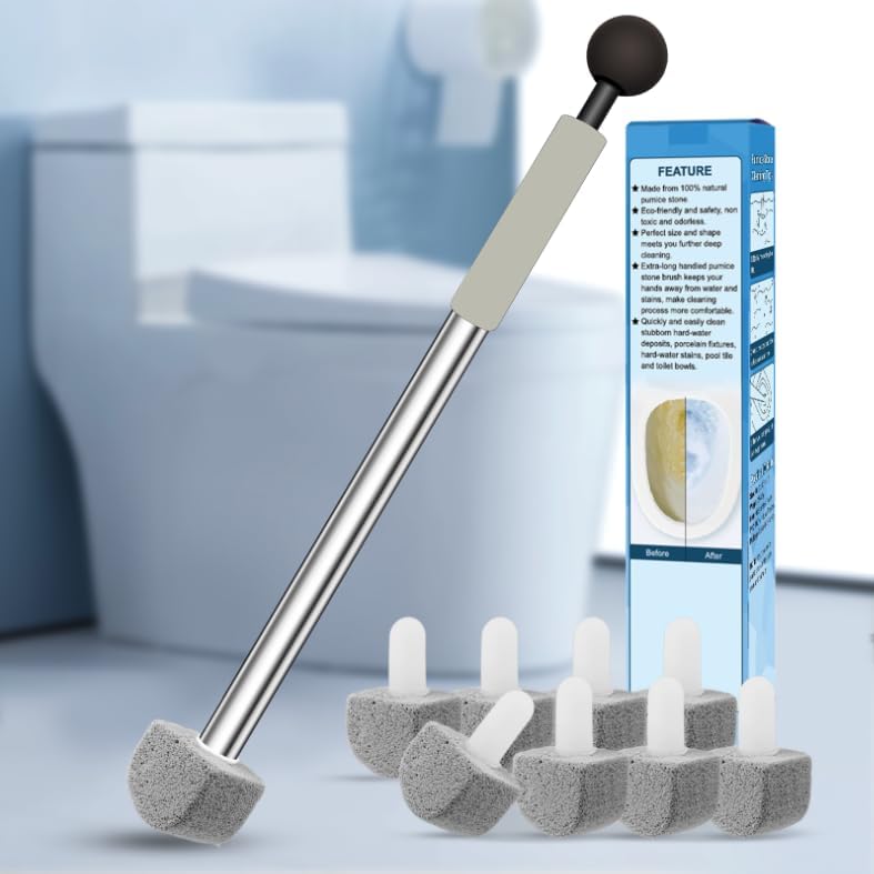 Pumice Stone Toilet Bowl Cleaner for Hard Water Ring & Stains
