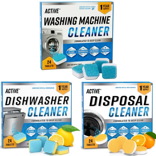 Washing Machine Dishwasher & Disposal Cleaning Tablets (72 Count)