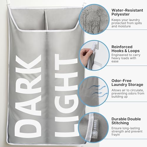 Hanging Laundry Hamper Bag XL 40x22"