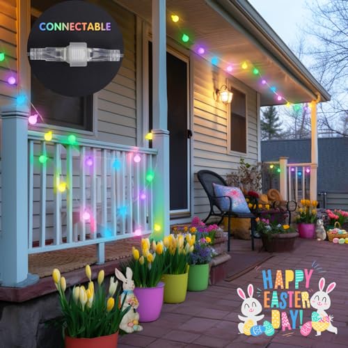 33 ft 100 LED Connectable Globe Easter Lights String Indoor