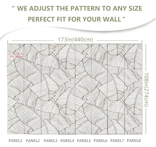 Gray Banana Leaf Wallpaper Wall Mural