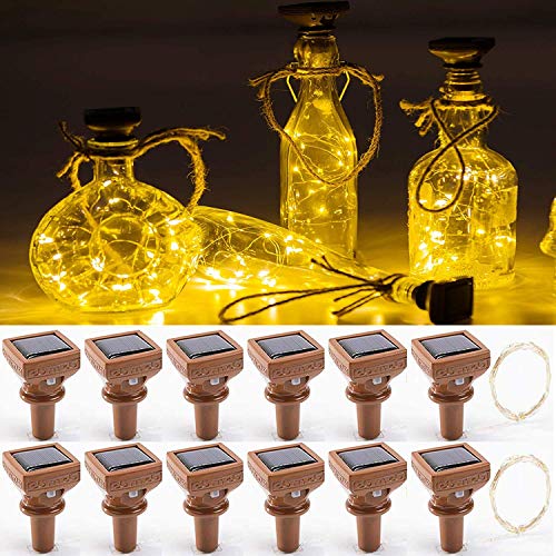 Upgraded 12 Pack Solar Wine Bottle Lights (12 Count)