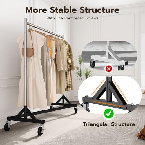 Z Rack for Clothes Heavy Duty Clothing Rack Hold 500 LBS