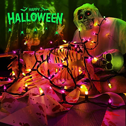Waterproof Purple & Green Halloween Lights (100 Count)