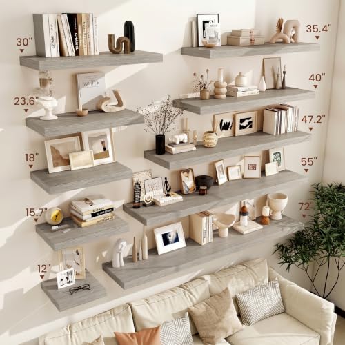 12" Deep Floating Shelves 24x12” Set of 2 (2 Count)