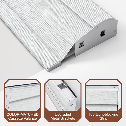 Cordless Dual Roller Shades.Jacquard Black White&White.78"W x 80"H