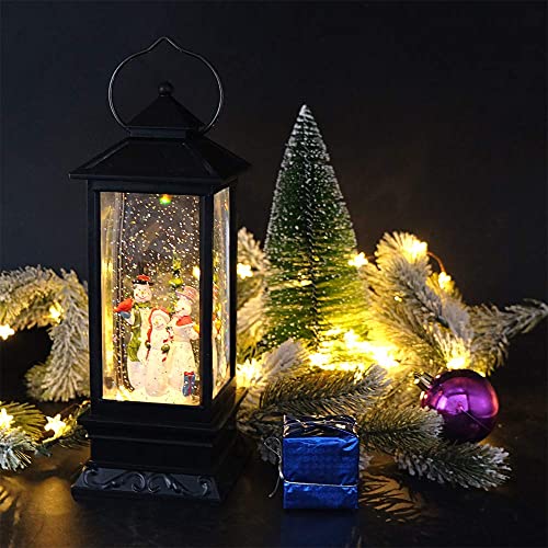 Snowman Singing Snow Globe Lantern with 6 Hour Timer