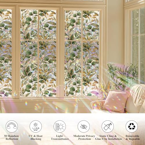 Rainbow Window Privacy Film with Tools (2080 sq inch)