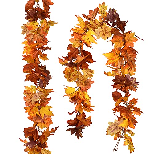 2 Pack Fall Maple Leaf Garland (2 Count)
