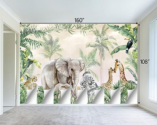 Boys or Girls Cartoon Pine Tree Forest wallpeper Nursery Kids Bedroom wall Mural