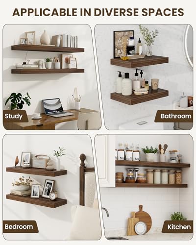30" Floating Shelves for Wall (2 Count)