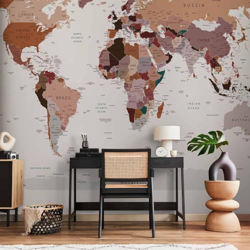 Premium Wall Mural World Map 177x124 in (9 Count)