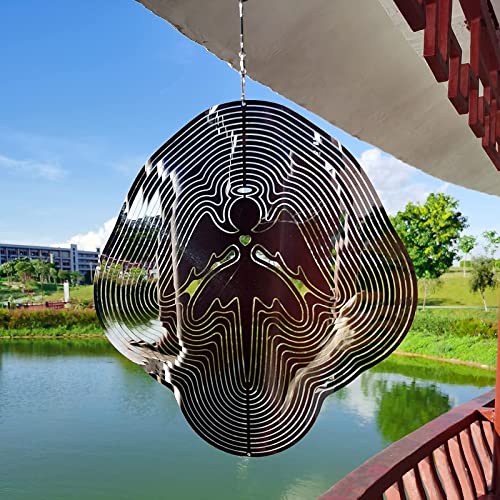 Reflective Angel Wind Spinners Outdoor Garden Decor