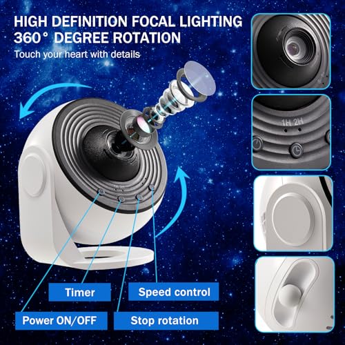 Galaxy Star Projector for Bedroom Ceiling Wall