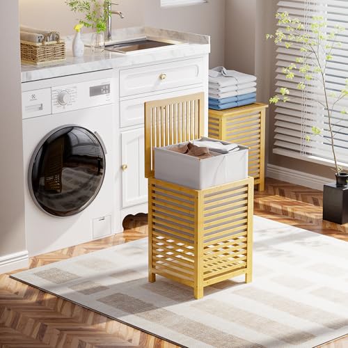 Double Laundry Hamper with Lid