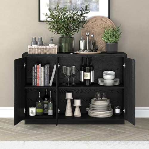 48" Fluted Modern Sideboard Buffet Cabinet
