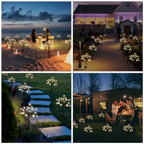 2 Pack Solar Lights Outdoor Waterproof (2 Count)